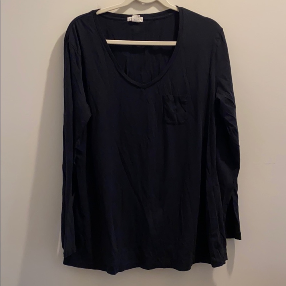 Mod-O-Doc long sleeve slub jersey knit Tshirt